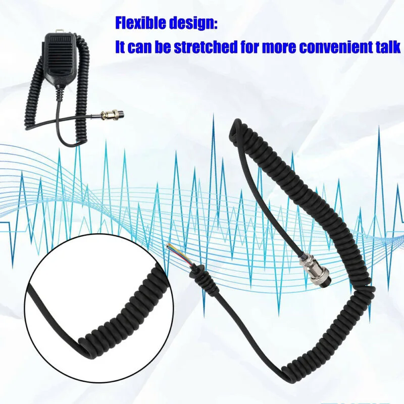

1 * 8-контактный сменный линейный шнур для микрофона icom для радио Kenwood и ICOM