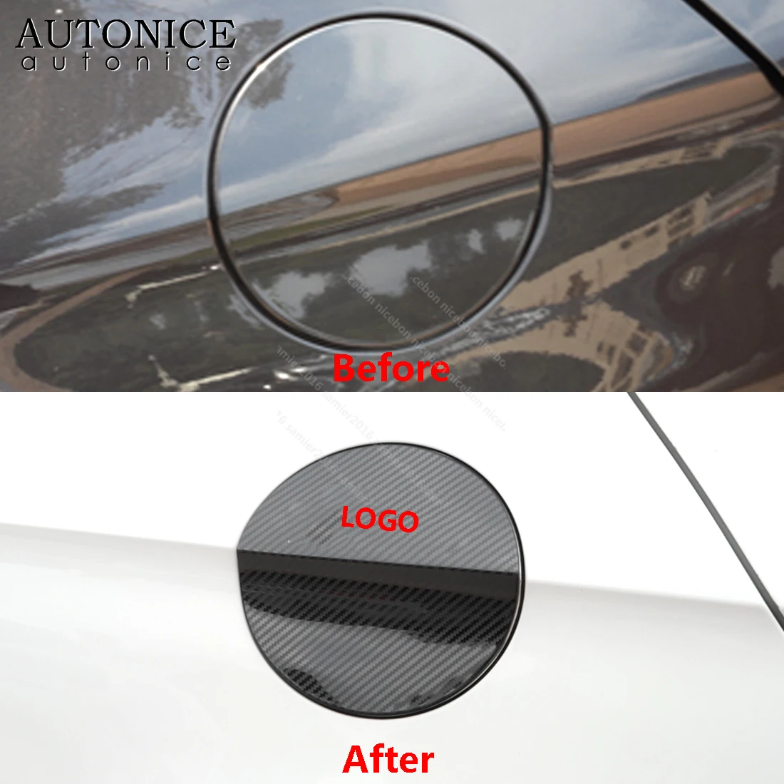 

Stainless steel Carbon fiber color Fuel Tank Gas Tank Cover Fit For Volkswagen CC 2009-2017 Passat Alltrack Variant 2009-2014