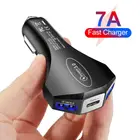 Автомобильное зарядное устройство QC3.0 7A, 2USB + Type-C, 12-32 В