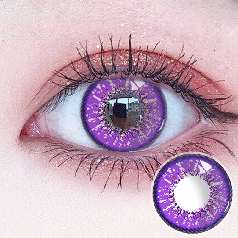 Контактные линзы GoMaxiyGirl 1 пара цветные для коррекции диоптрий аниме косплея цвет