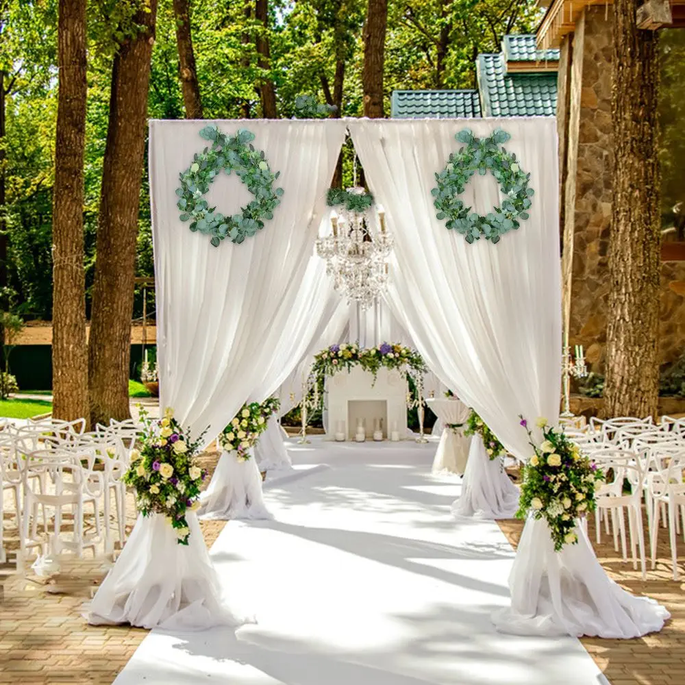 2M Artificial Green Eucalyptus Garland Leaves Vine Fake Vines Rattan Plants Ivy Wreath Garden Wall Decor For Wedding Party |