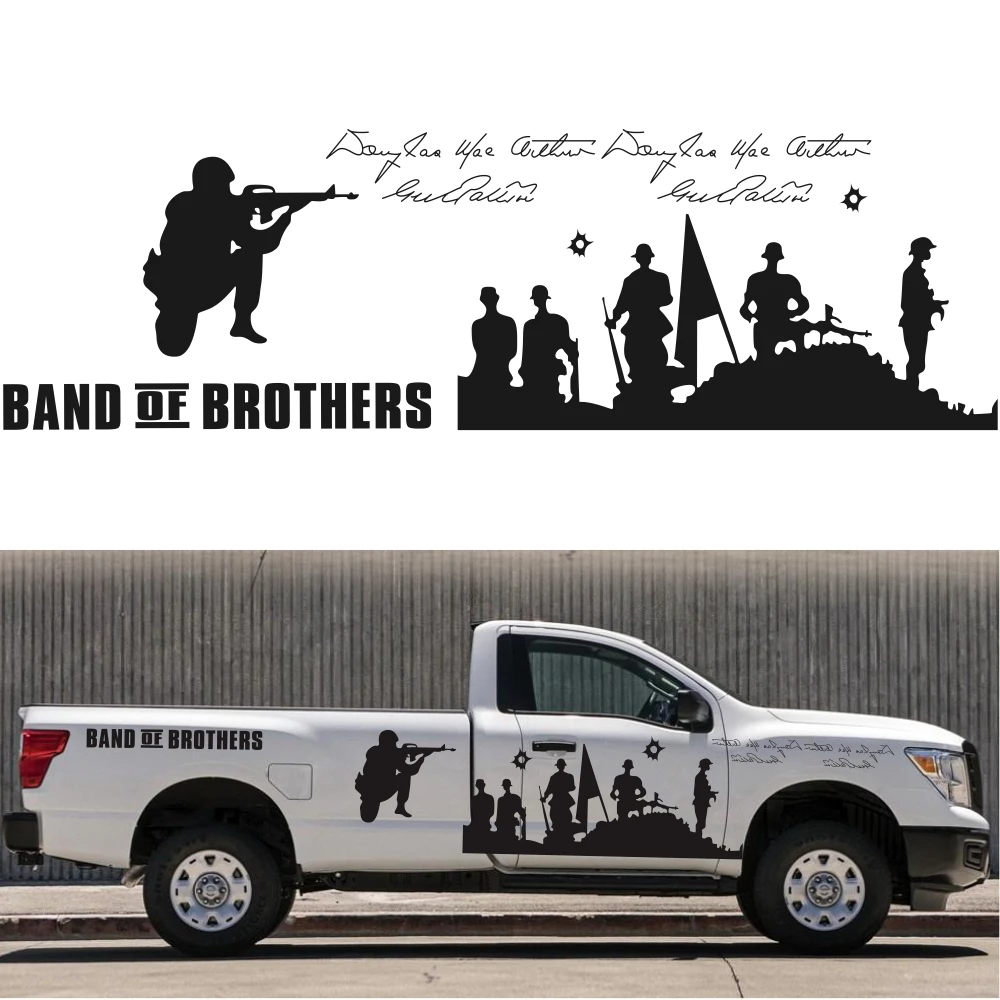 

8PCS Brothers off-road racing graphics car stickers truck trailer truck door waist line vinyl decals car accessories