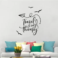 travel quotes wall decal adventure birds plane wall stickers vinyl travel office wall decor home bedroom decoration mural