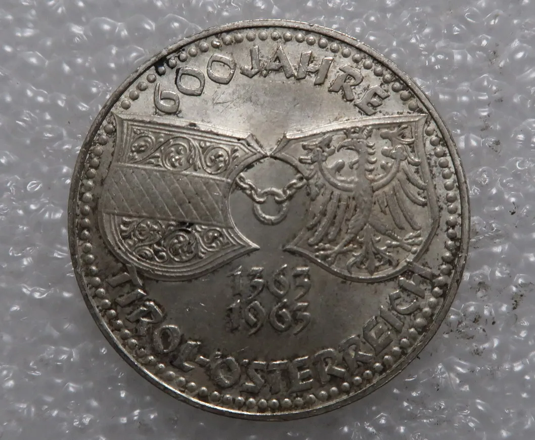 Настоящая редкая Серебряная оригинальная монета Австрия 1963 50 Юбилейная 70 й