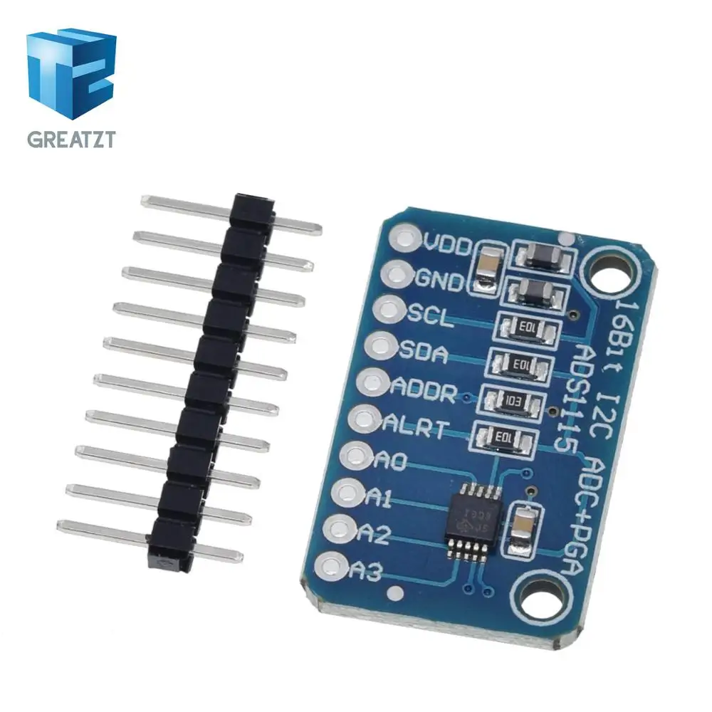 1 шт. 16 бит I2C ADS1115 модуль АЦП 4 канала с Pro усиления Усилители домашние для Arduino RPI