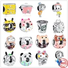 Новый Симпатичный Пончик кофе тостер рисоварка детский бисер Подходит для шармов Пандоры Серебро 925 оригинальный браслет для женщин DIY модные украшения