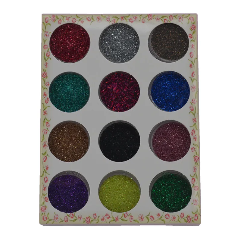 

Beauty 12 Color/ Set Metal Glitter Nail Art Tool Kit Acrylic UV Powder Dust gem Polish Nail Tools