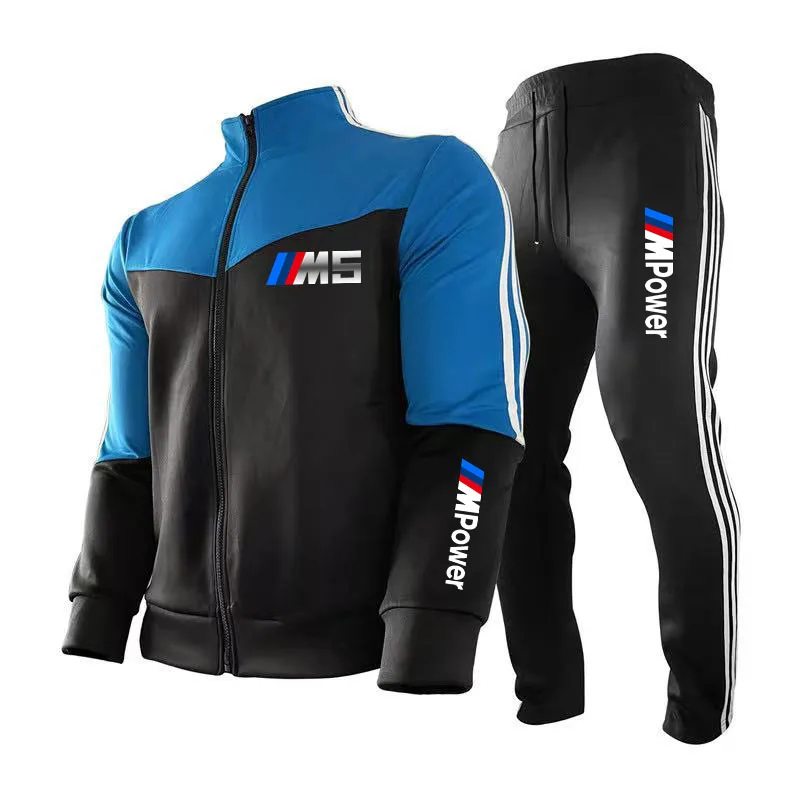 

Zipper Tracksuit Men Set Sporting 2 Pieces Sweatsuit Men Clothes Printed Hooded Hoodies Jacket Pants Track Suits Male Size M-3X