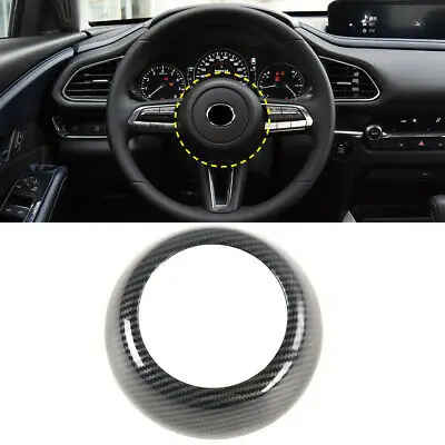 

Carbon Fiber Inner Steering Wheel Middle Circle Cover Trim For Mazda CX-30 19-20