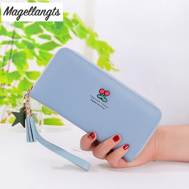 Новый женский кошелек с вишней красивые женские кошельки кисточками сумочка на