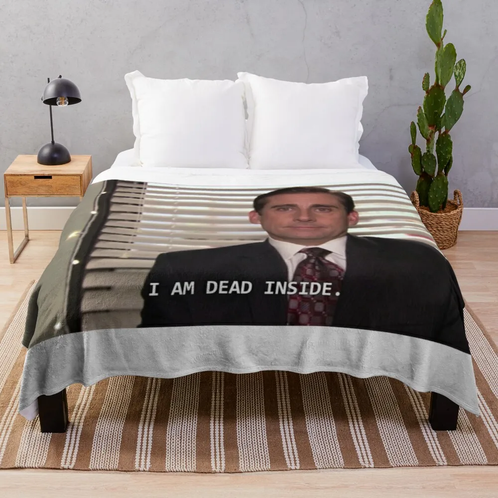 

i am dead inside Plush Throw Fleece Blanket Throw for Boys BedSpread Sofa Bedroon D��cor