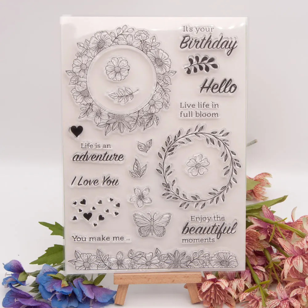 

Love Hearts Clear Stamps New Arrivals 2021 Cutting Dies Scrapbook Christmas Card Paper Craft Silicon Transparent Stamps