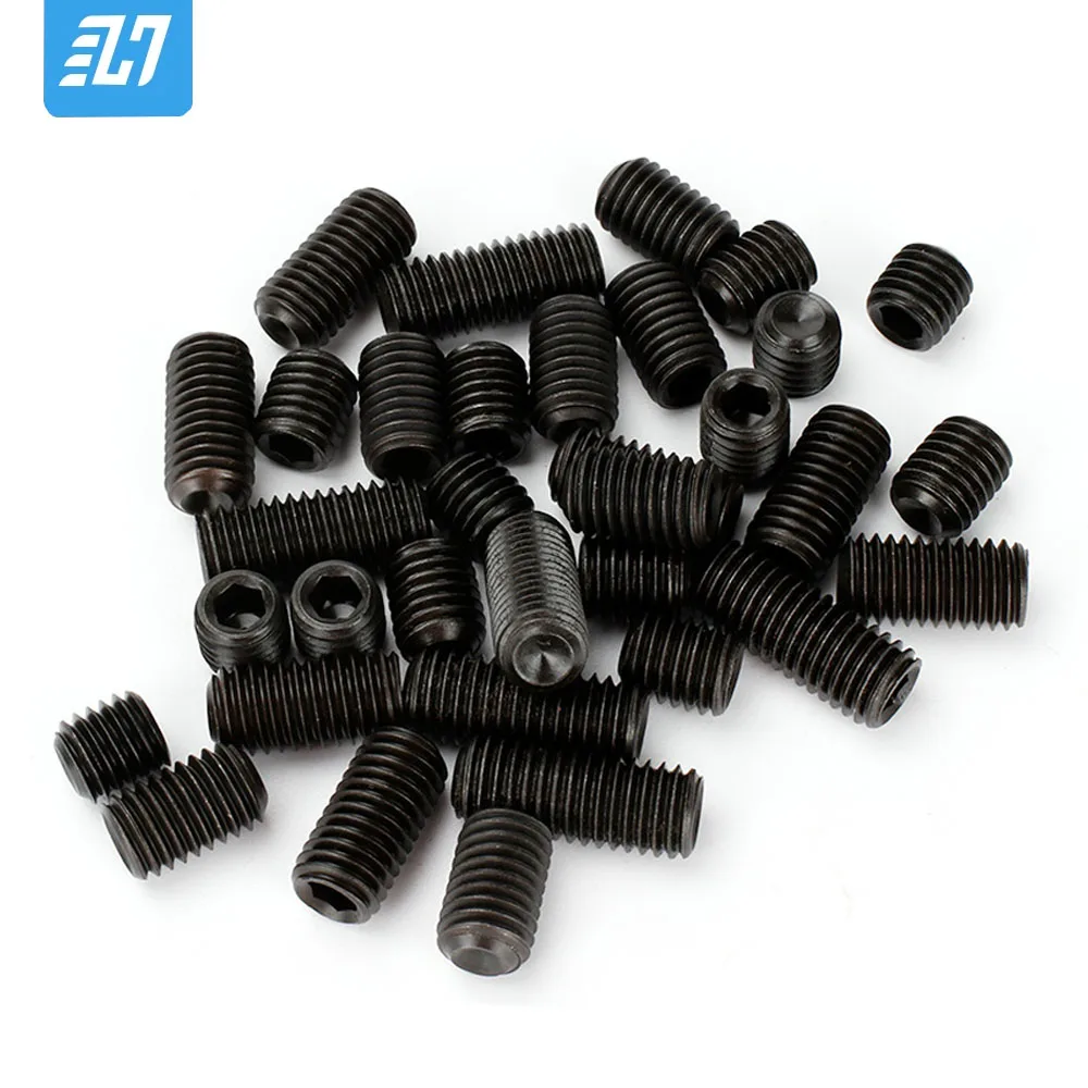 

10pcs 2-56 4-40 6-32 10-24 1/4 5/16 3/8 1/2 5/8 3/16 12.9 Grade Set Grub Screws Alloy steel Hex Socket Grub Screw Carbon Steel