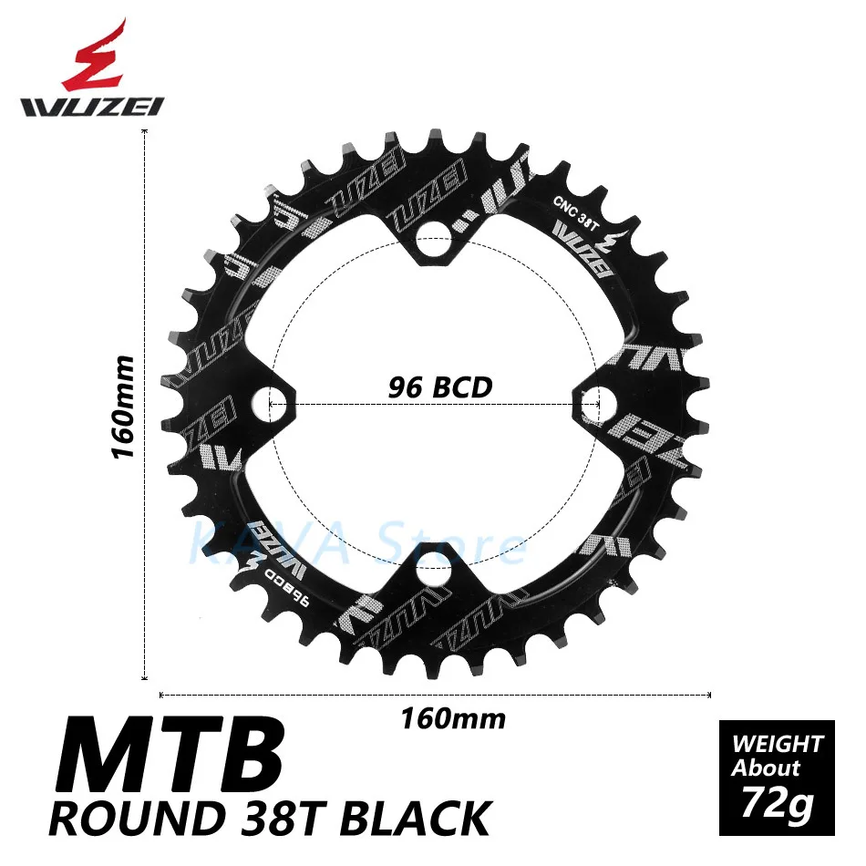 Wuzei 96BCD Круглый/Овальный 32/34/36/38T MTB горный велосипед велосипедная Звездочка для shimano ALIVIO M672 M782 M4000 M4050 GX рукоятки