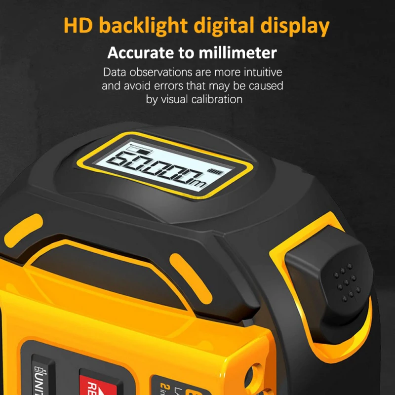 

Hot 2 In 1 Laser Distance Meter Range Finder 60M Laser Tape Measure Digital Retractable 5m Laser Rangefinder Ruler Survey Tool