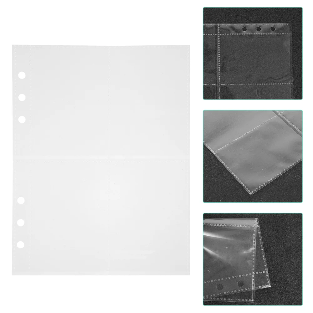 

3 Sets Loose Leaf Sheet Stamps Pocket Holder Money Banknotes Fit Currency Sleeve