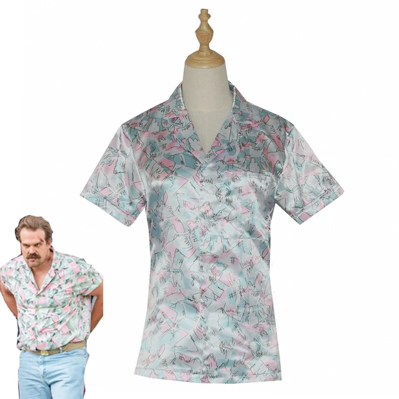 Мужская футболка с коротким рукавом Stranger Things 3 костюм Джима хоппера для косплея