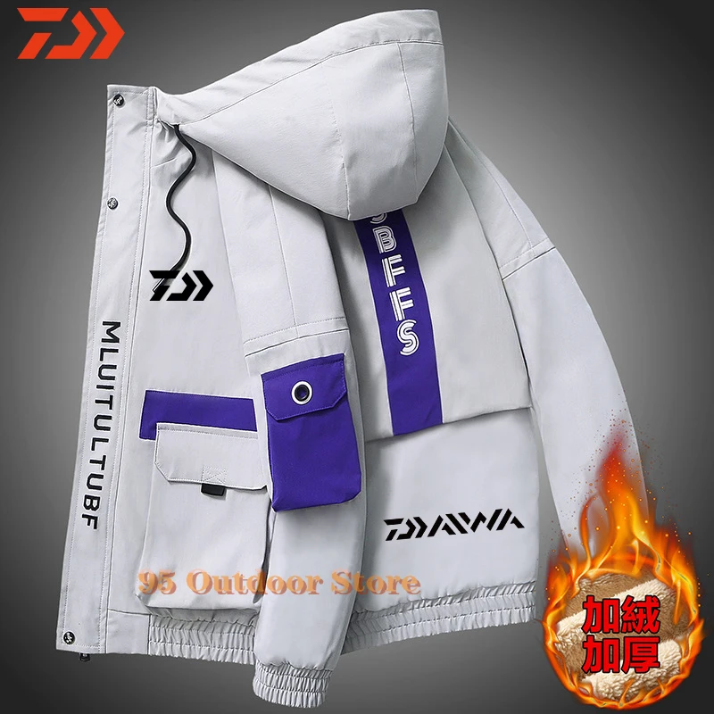

Мужская теплая флисовая куртка Daiwa для рыбалки на осень и зиму, дышащая одежда, одежда для рыбалки на открытом воздухе, рубашка, спортивная о...