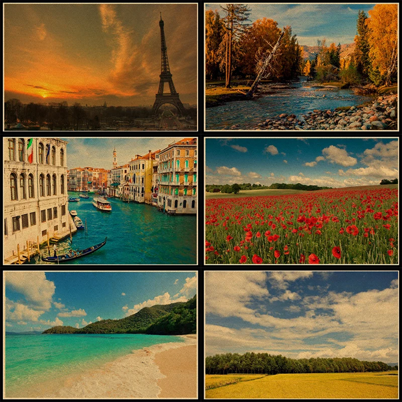 Лесной пасторальный пейзаж плакат национальный парк лес эстетический настенная