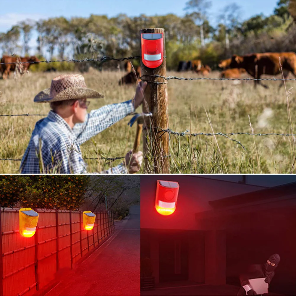 Датчик движения IP65 водонепроницаемый наружный на солнечных батареях сигнальная