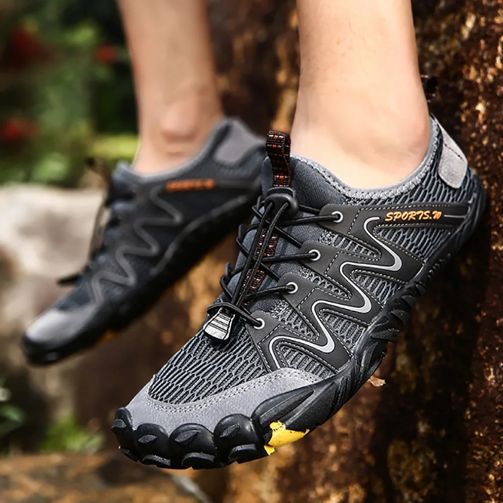 

Men Hiking Wading Shoes Trail Diving Mountaineering Drifting Climbing Rubber Bottom Aqua Shoes Waterproof Beach Shoes