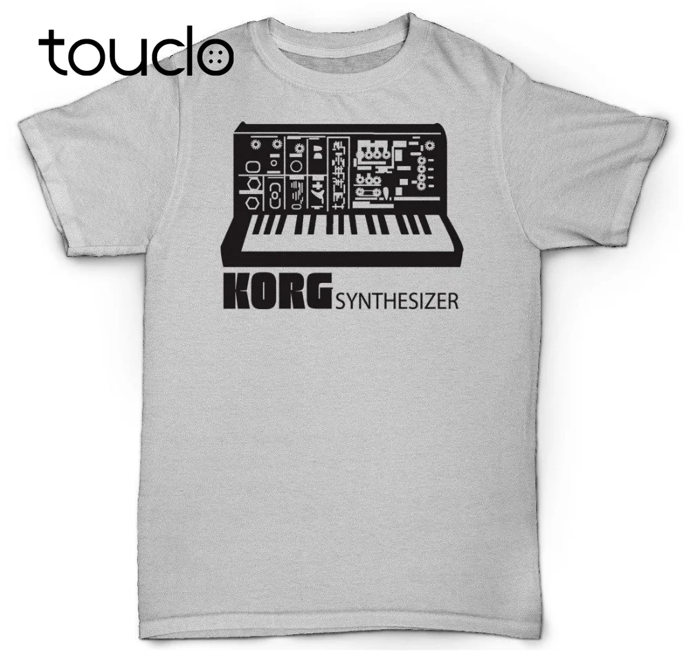 Новинка Мужская забавная футболка с синтезатором KORG винтажная аналоговая MOOG