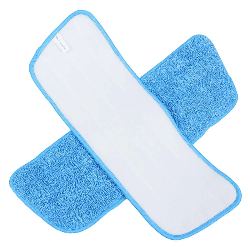 Almohadillas de fibra de repuesto para fregonas h&uacute;medas/secas, paquete de 2 unidades con 5 cabezales de repuesto para mopa de microfibra-4