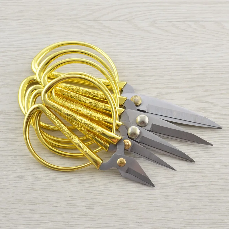 Профессиональные золотые ножницы для вышивки винтажные из нержавеющей стали