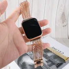 Браслет-цепочка из нержавеющей стали для Apple Watch Series 6 5 4 3 4044 мм, женский ремешок для Iwatch se 6 3842 мм