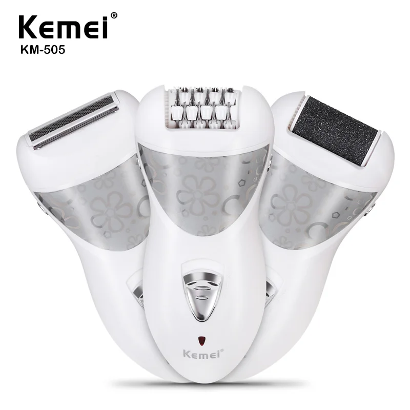 Kemei 3 в 1 Электрический эпилятор перезаряжаемый ударопрочный для удаления