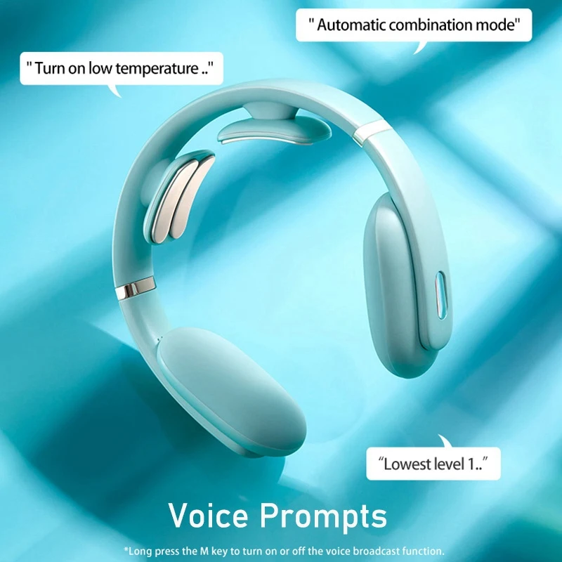 

Hot Compress Neck Massager Wireless Neck Massager Electric Smart Pulse Relieve Pain Voice Prompt Cervical Massage
