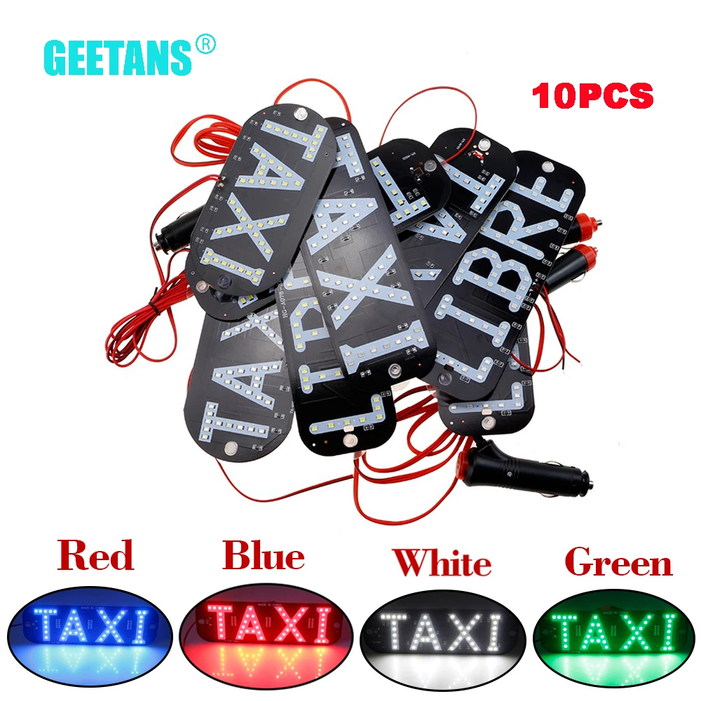 

GEETANS 10PCS Taxi LIBRE Lamp LED License Plate Car Light Windscreen Cab Indicator Inside LED Taxi Light In led Sign Car taxi CJ
