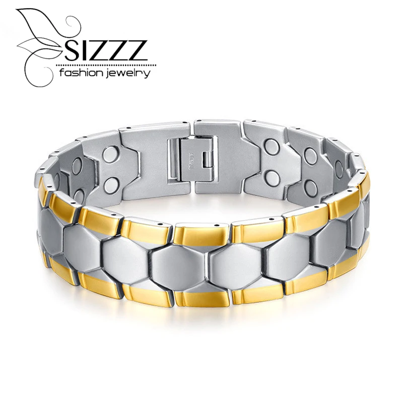 Magnetic Health Care Bracelets Bangles Sport Football Design Men's Charm Chain With Germanium 210mm |