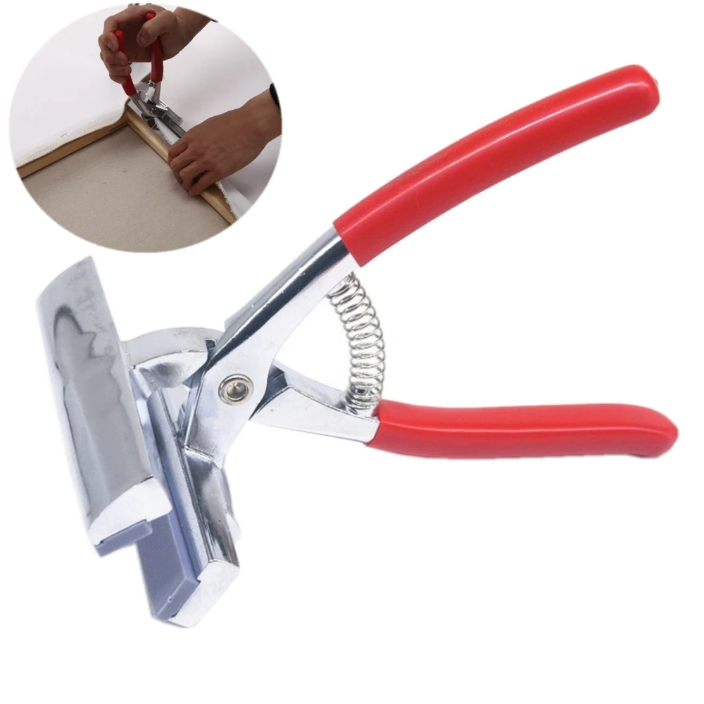 

12CM Width Alloy Canvas Stretching Pliers Spring Handle For Stretcher Bars Artist Framing Tool Red Shank Oil Painting Tool