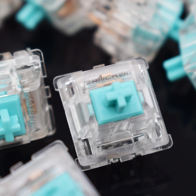 Механический переключатель клавиатуры Gateron axial Tiffany 67g индивидуальные линейные переключатели полностью прозрачные