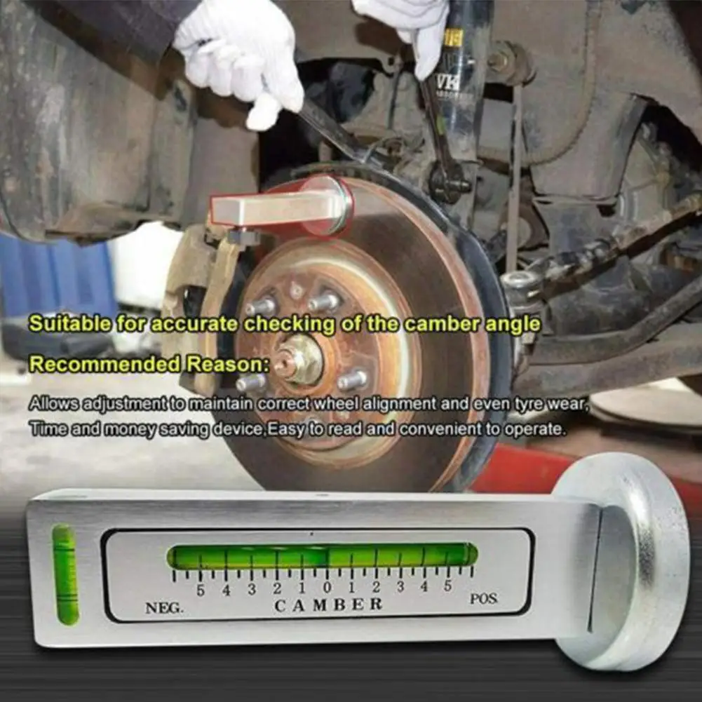 

1pcs Universal Car Truck Vehicle Magnetic Camber Castor Gauge Wheel Alignment Positioning Level Tool K4x0