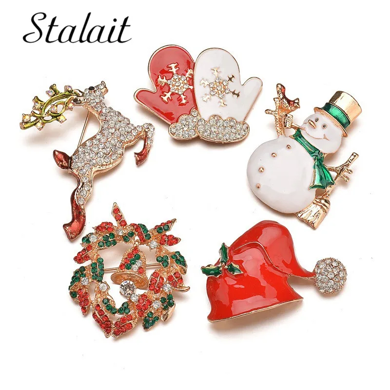 2019 Рождественская шляпа снеговик ярко зеленые женские перчатки с колокольчиком