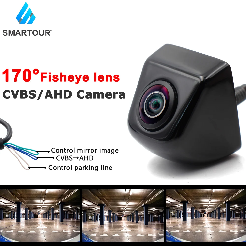 Smartour HD 1280*1080P Night Vision Reverse Backup Vehicle Fisheye Lens Rear View CCD/AHD Camera for Android DVD AHD Monitor|Камеры