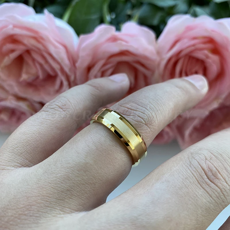 Парные кольца из карбида вольфрама 6 мм 8 | Украшения и аксессуары