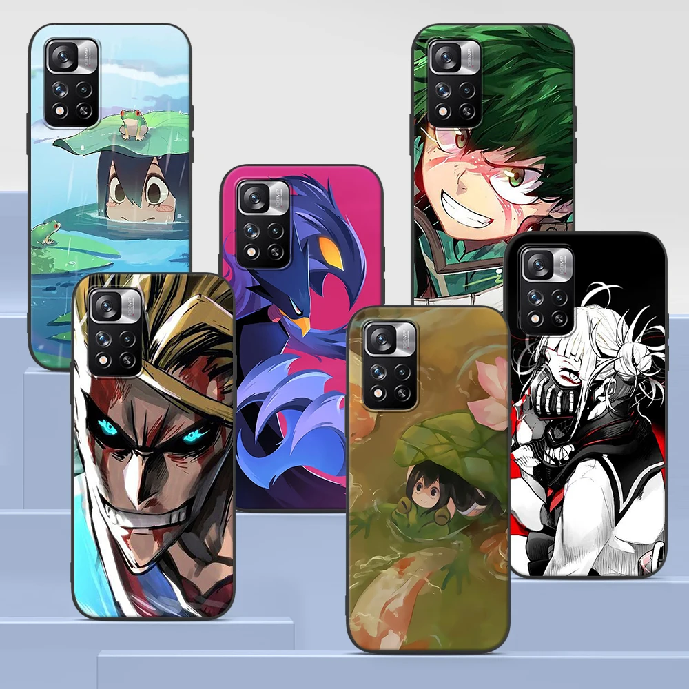 

Anime My Hero Academia Case for Xiaomi Redmi Note 9S 9 8 10 11 Pro 9C 9A 7 8T 7A 8A 6A 6 10S Black Soft Silicone Phone Cover