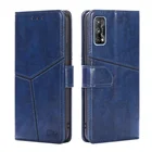 Модный чехол-кошелек для OPPO Realme 7 Pro 6,4 дюймов, кожаный силиконовый чехол Realme 7 Pro, флип-чехол для карт RMX2170, чехол для телефона