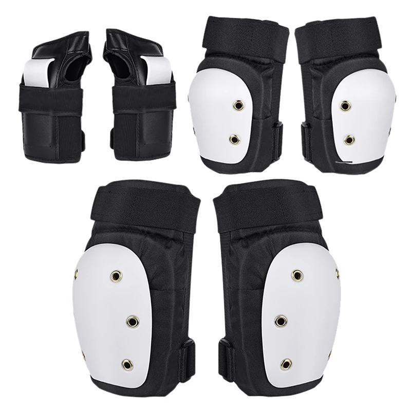 

Knee Pads Elbow Pads and Wrist Guards 6 in 1 Skateboard Protective Gear for Cycling Inline Skate and Scooter