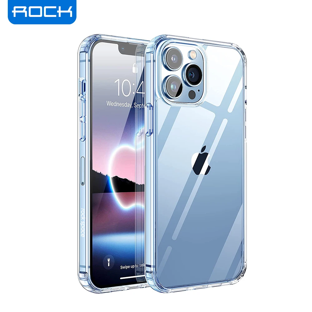 

ROCK Transparent Case for iPhone 13 Pro Max Cover Luxury Ultra Thin TPU Clear Shockproof Protective Case for iPhone 13 Mini Capa