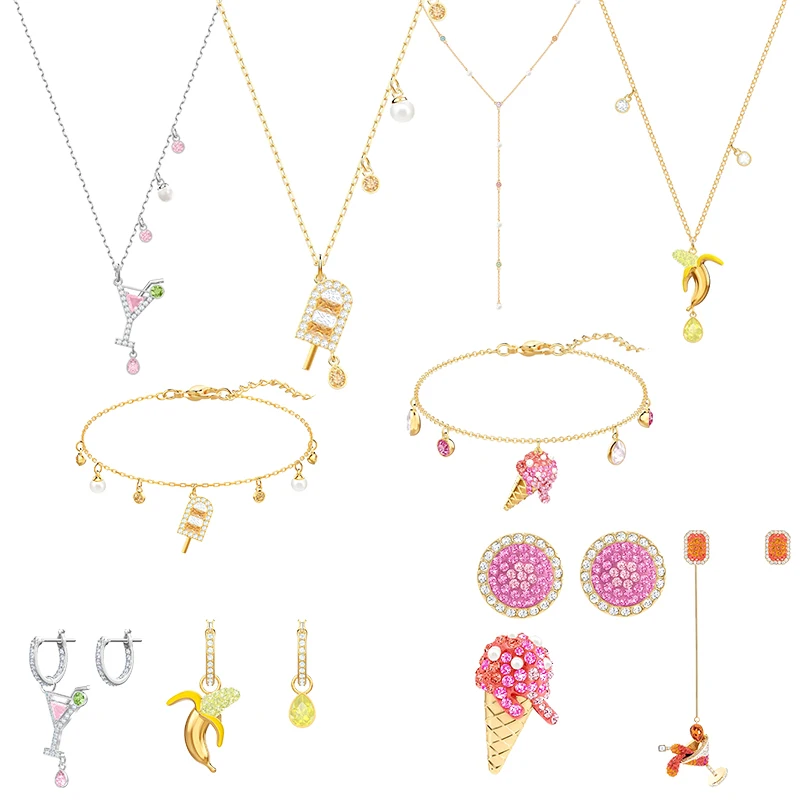 

Fashion Ladies Jewelry Exquisite Cocktail Party Party Ice Cream and Banana Fashion Jewelry Jewelry Set Gifts for Girls