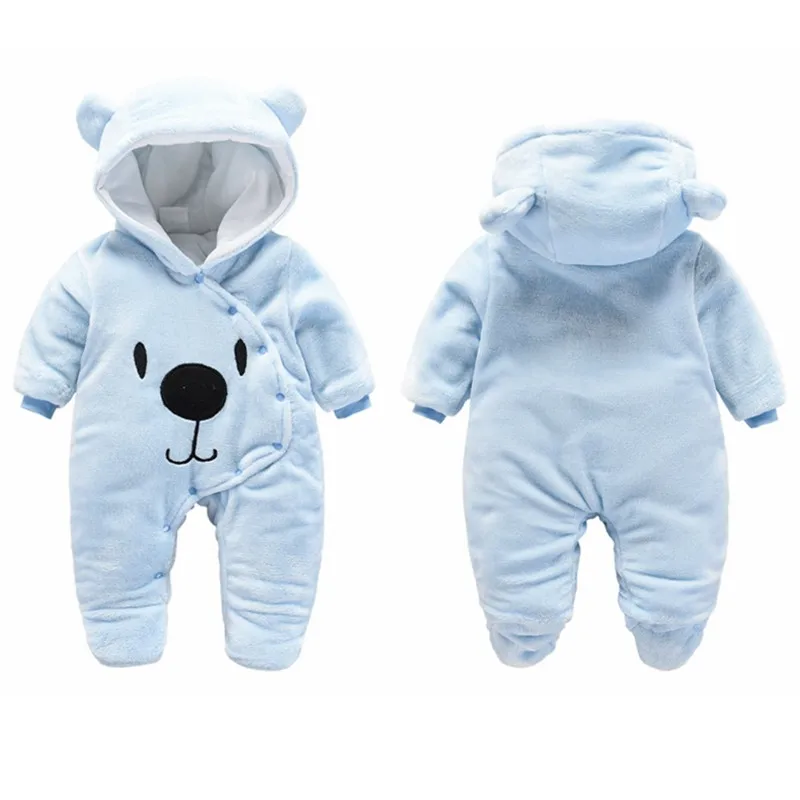 

Winter Hooded Baby Rompers Cartoon sanimal Boys Girls Clothes Newborn Romper Infant Jumpsuit Costume Baby Outfits Clothing