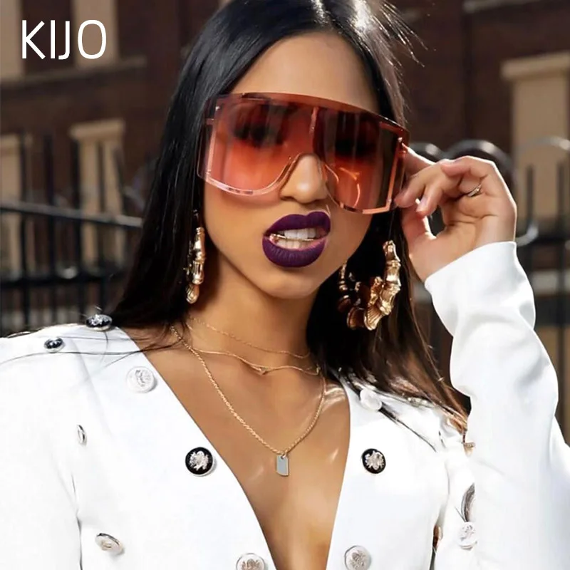 

2020 Oversized Sunglasses Women New Fashion Big Wide Square Goggle Vintage Sun Glasses Man Windproof Shades drive UV400