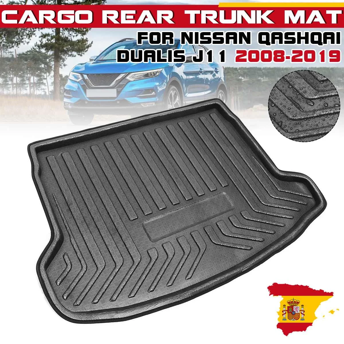 Rear Cargo Boot Liner Trunk Floor Mat Tray Carpet Mats Mud Kick For Nissan Qashqai / for Dualis J11 2008 2009 2010 2011-2019
