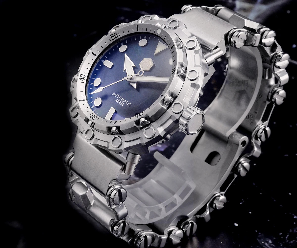 Lugyou Сан Мартин Осьминог Diver часы Мужские автоматические SW200 нержавеющая сталь 20ATM сапфир купольный инструмент браслет многофункциональный BGW