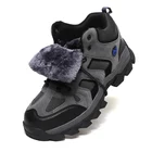 Ботинки походные для мужчин и женщин, меховые кроссовки, охотничьи ботинки для альпинизма, зимние, черные