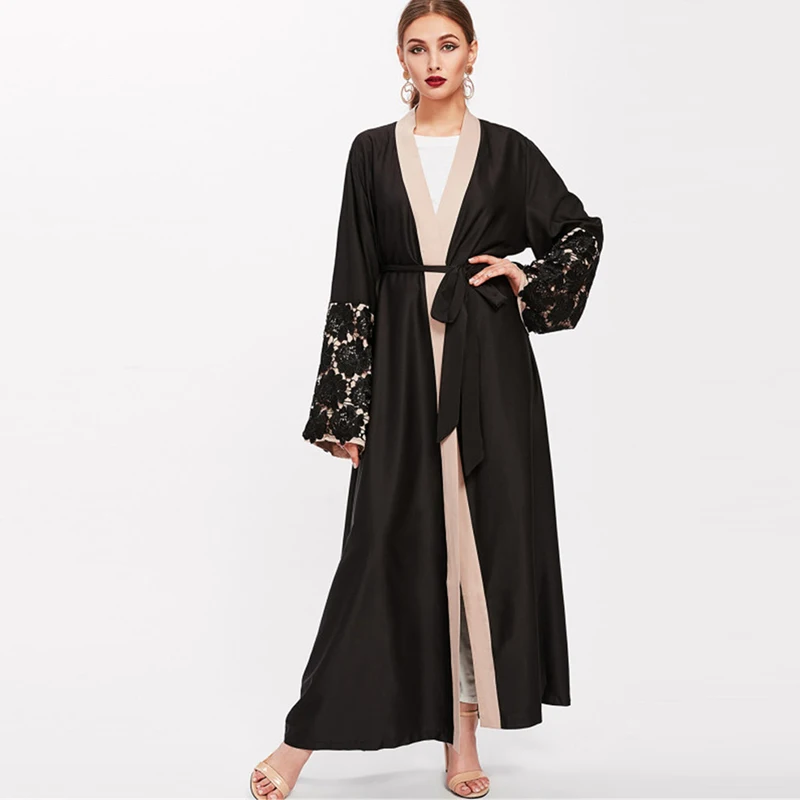 

Open Women Abaya Kimono Cardigan Dubai Hijab Muslim Dress Jilbab Turkish Islam Clothing Kaftan Abayas Caftan Robe Islam Kleding